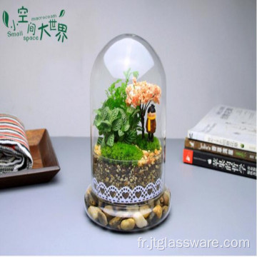 Terrarium en verre décor à la maison avec base